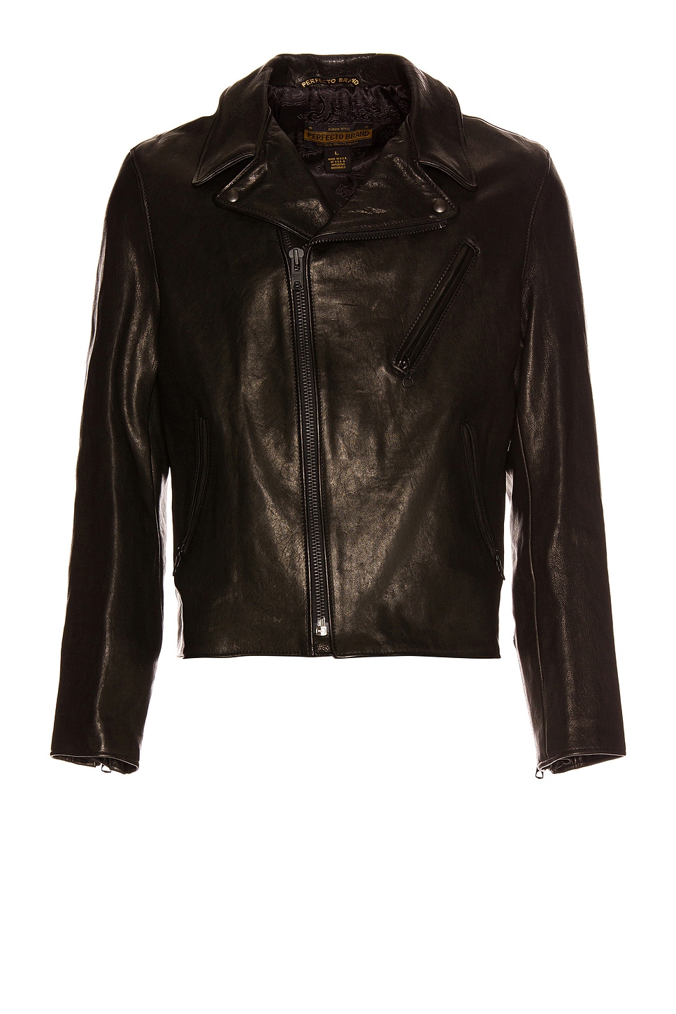 Schott Raven Lambskin Perfecto in Black REVOLVE