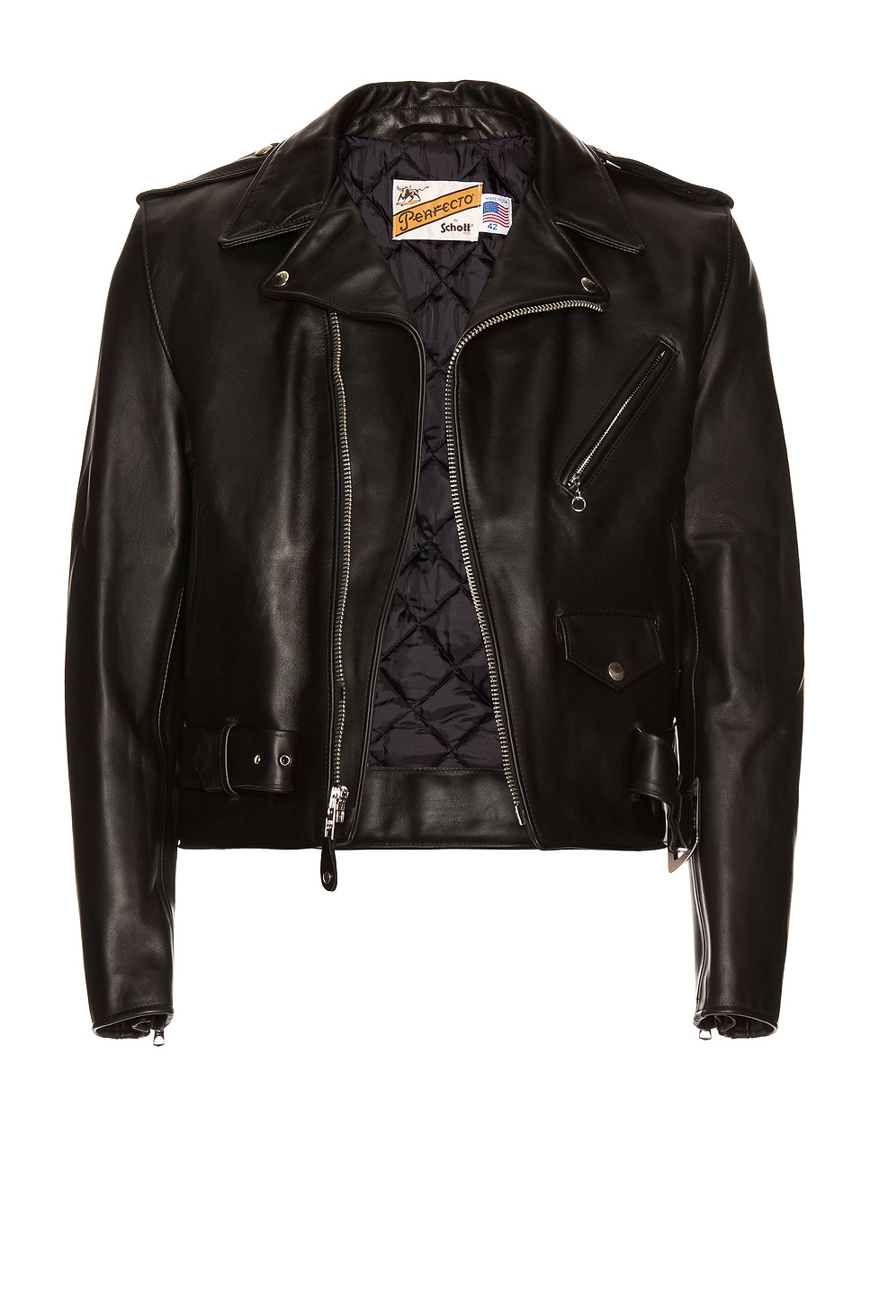 Schott One Star Perfecto Moto Jacket in Black | REVOLVE