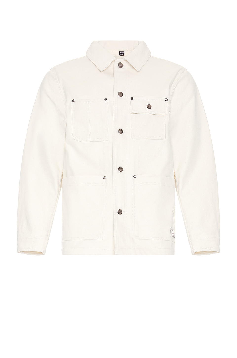 Schott Unlined Chore Jacket in Off White