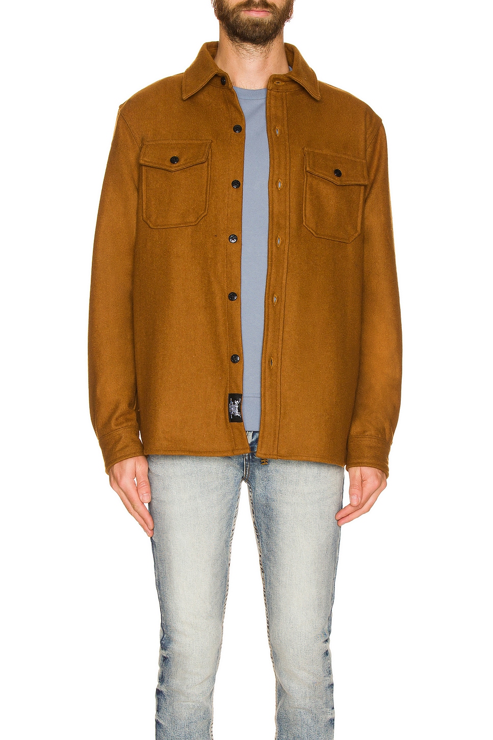 Schott CPO Wool Shirt in Coyote | REVOLVE