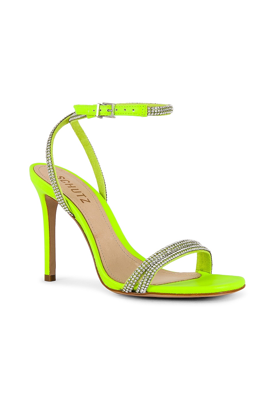 Schutz x REVOLVE Altina Sandal in Acid Yellow