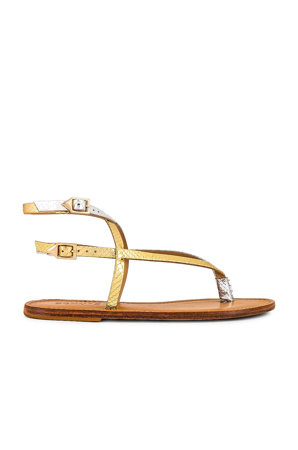 Schutz Elsie Sandal in Ouro Claro Orch & Prata | REVOLVE