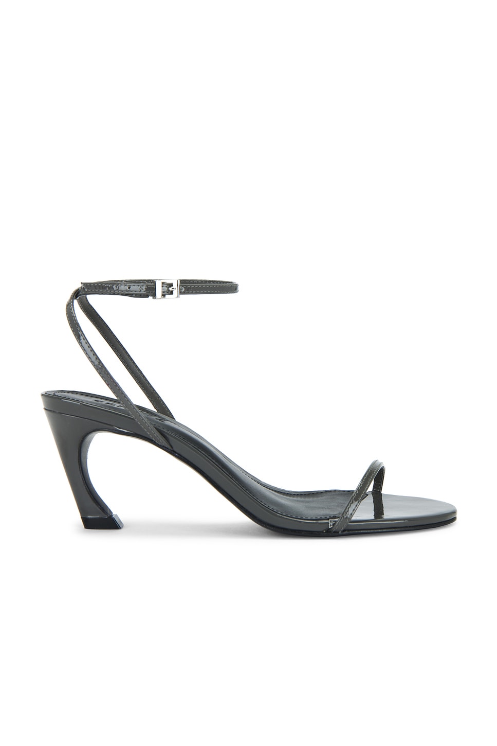 Schutz Siena Curve Mid Sandal in Dark Gray REVOLVE - Main Image