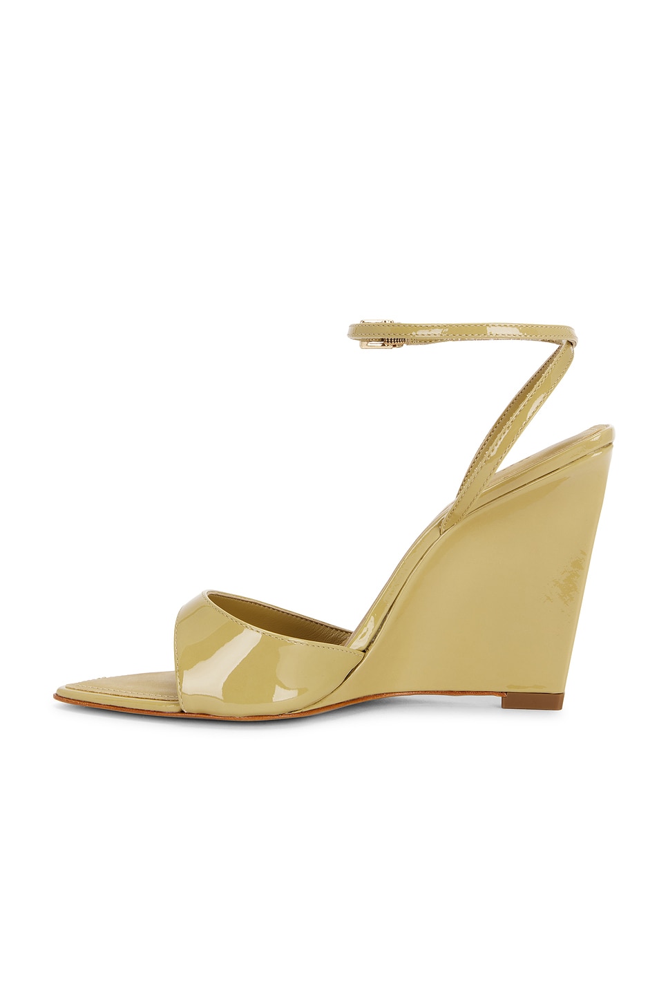 Schutz Elodie Wedge Sandal in Ecru Olive | REVOLVE