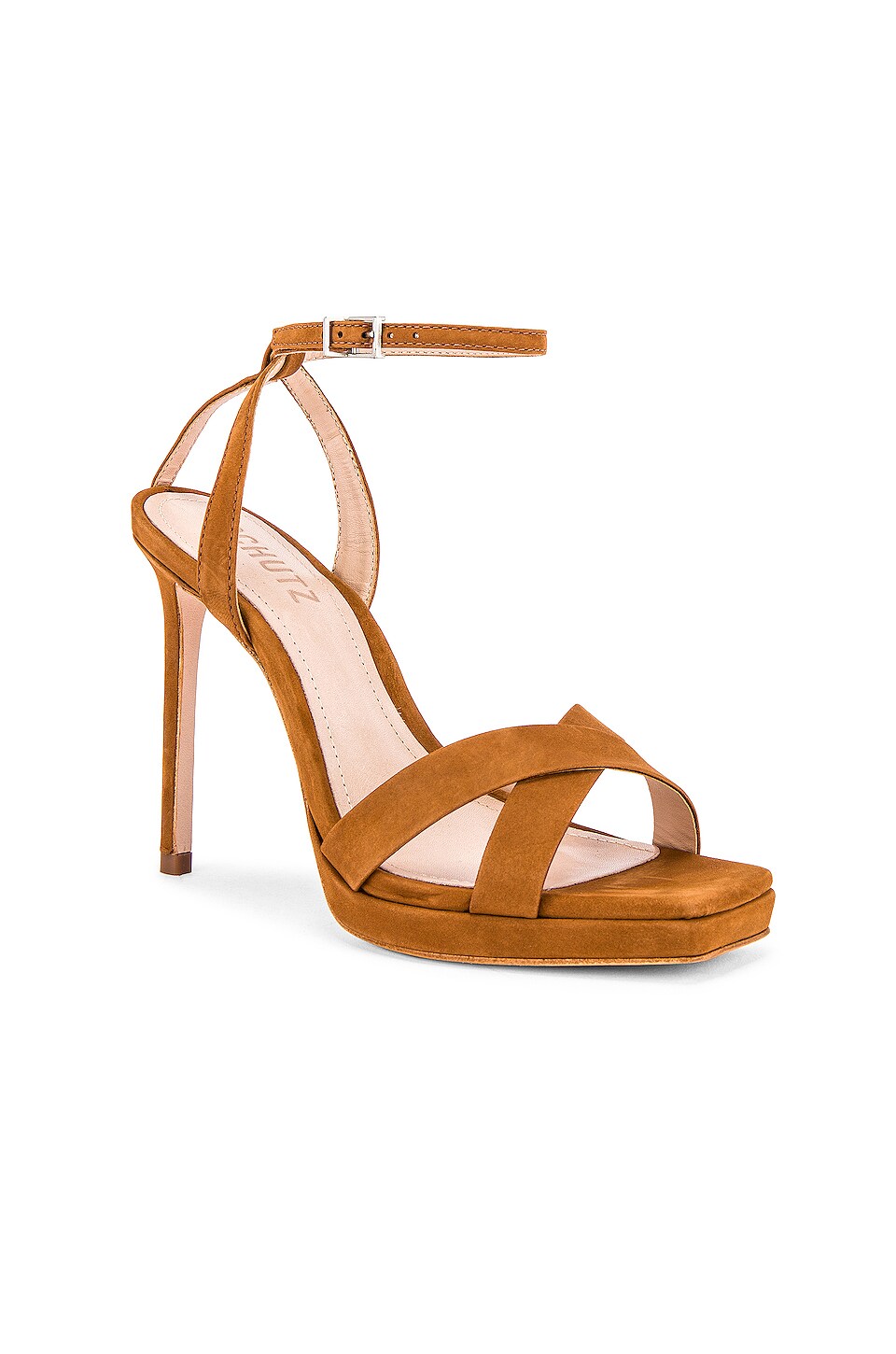 Schutz Ava Rose Heel in Wood | REVOLVE