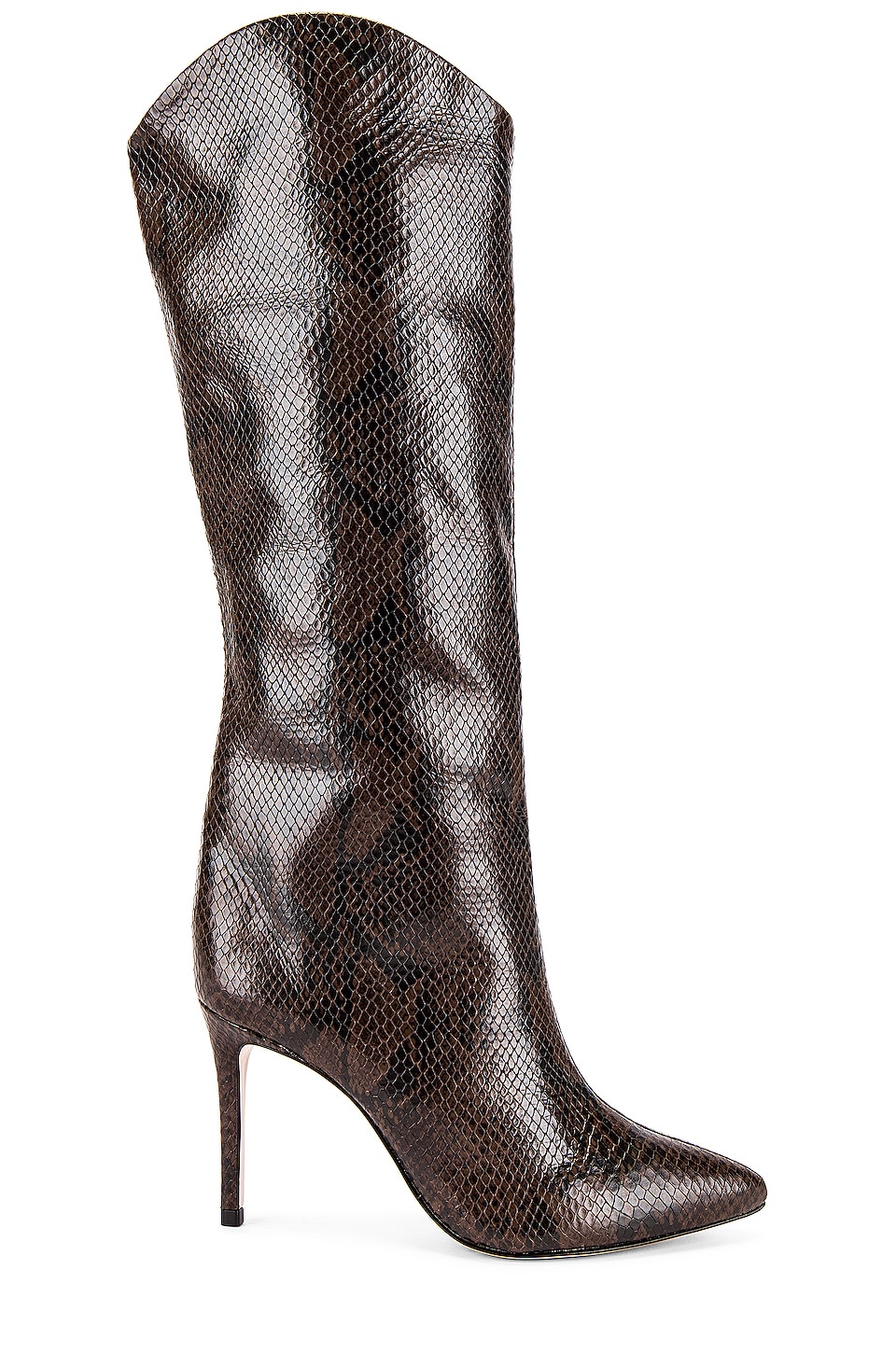 Schutz Maryana Snake Boot in Umber | REVOLVE