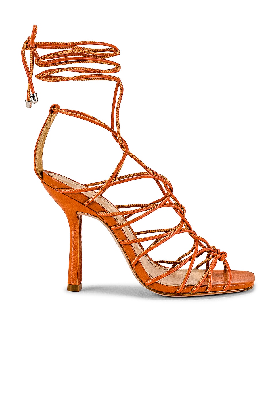 Strappy orange heels