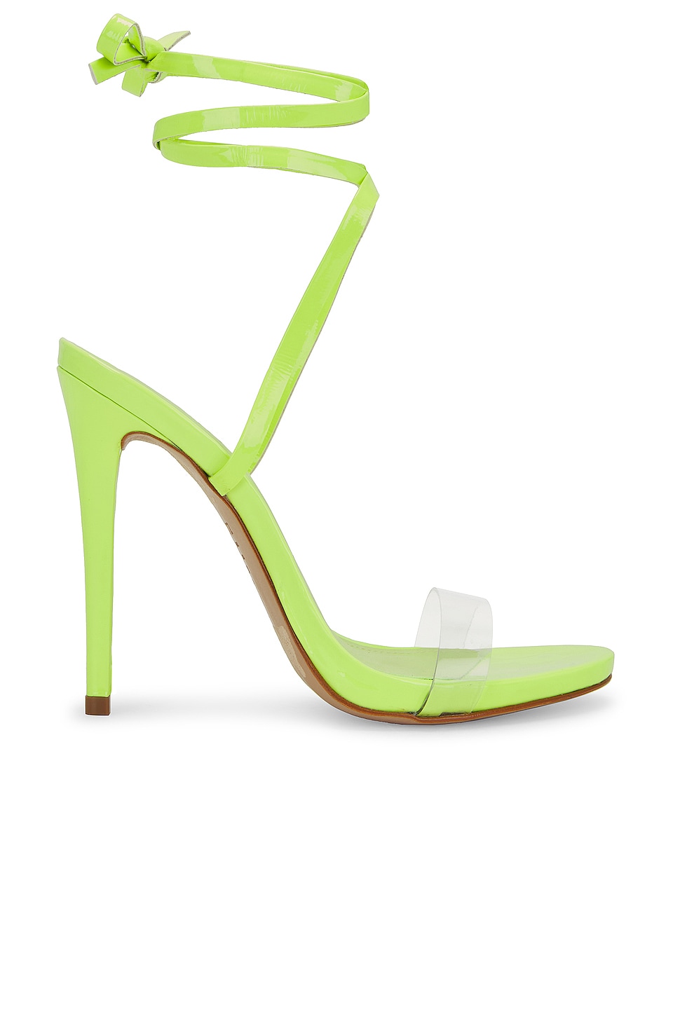 green vinyl heels