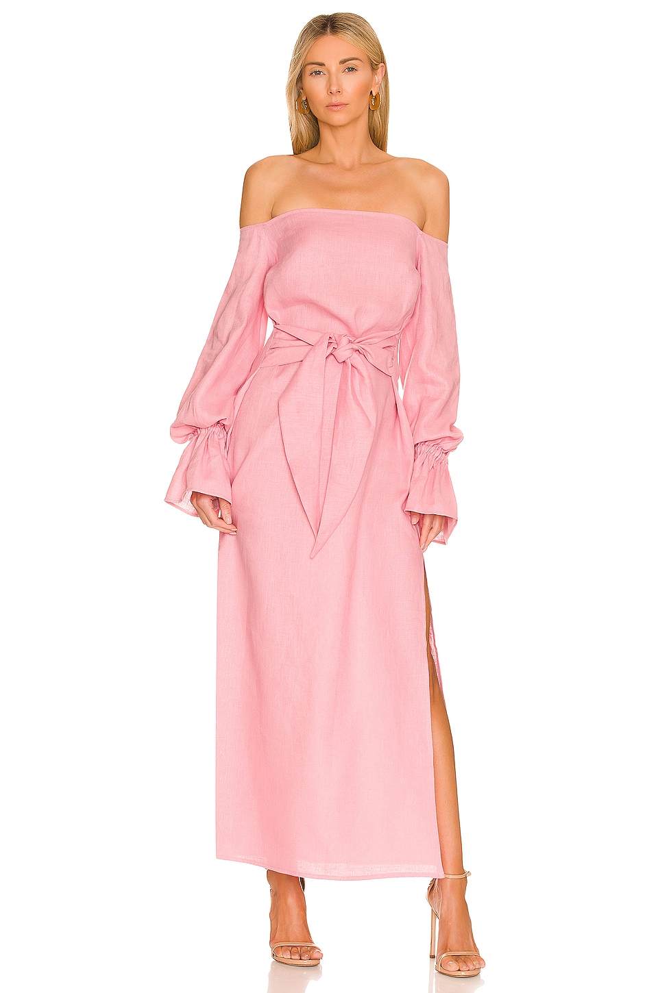 Linen Caftan Dress - Thumbnail 4