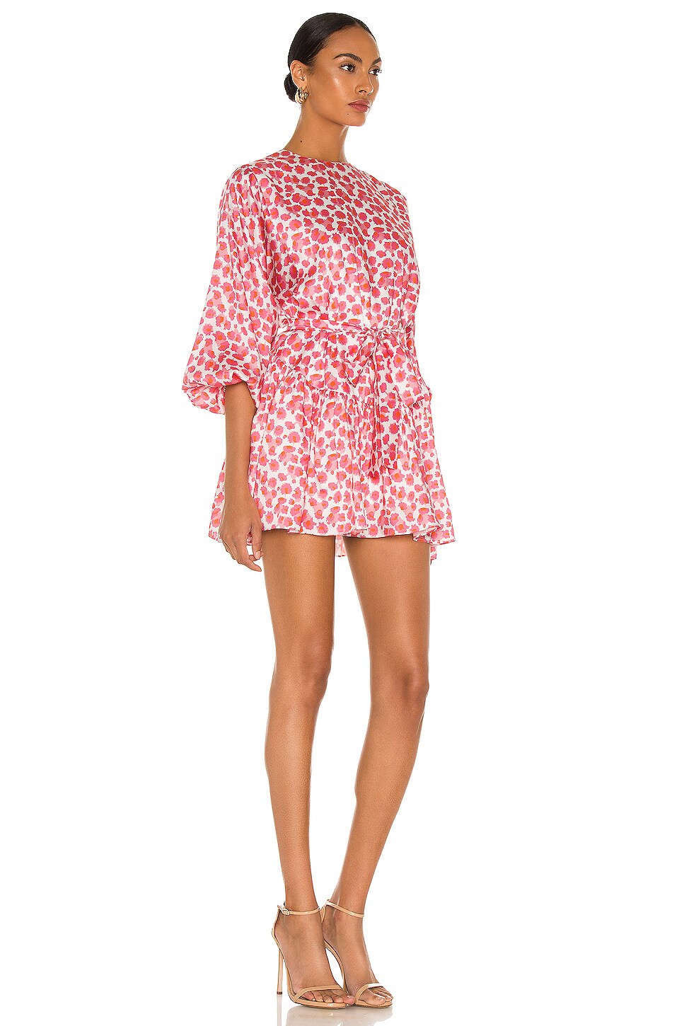 SELMACILEK Printed Mini Dress in Pink Floral