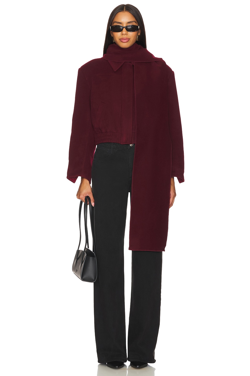 Scarf-detailed Cachet Bomber Jacket