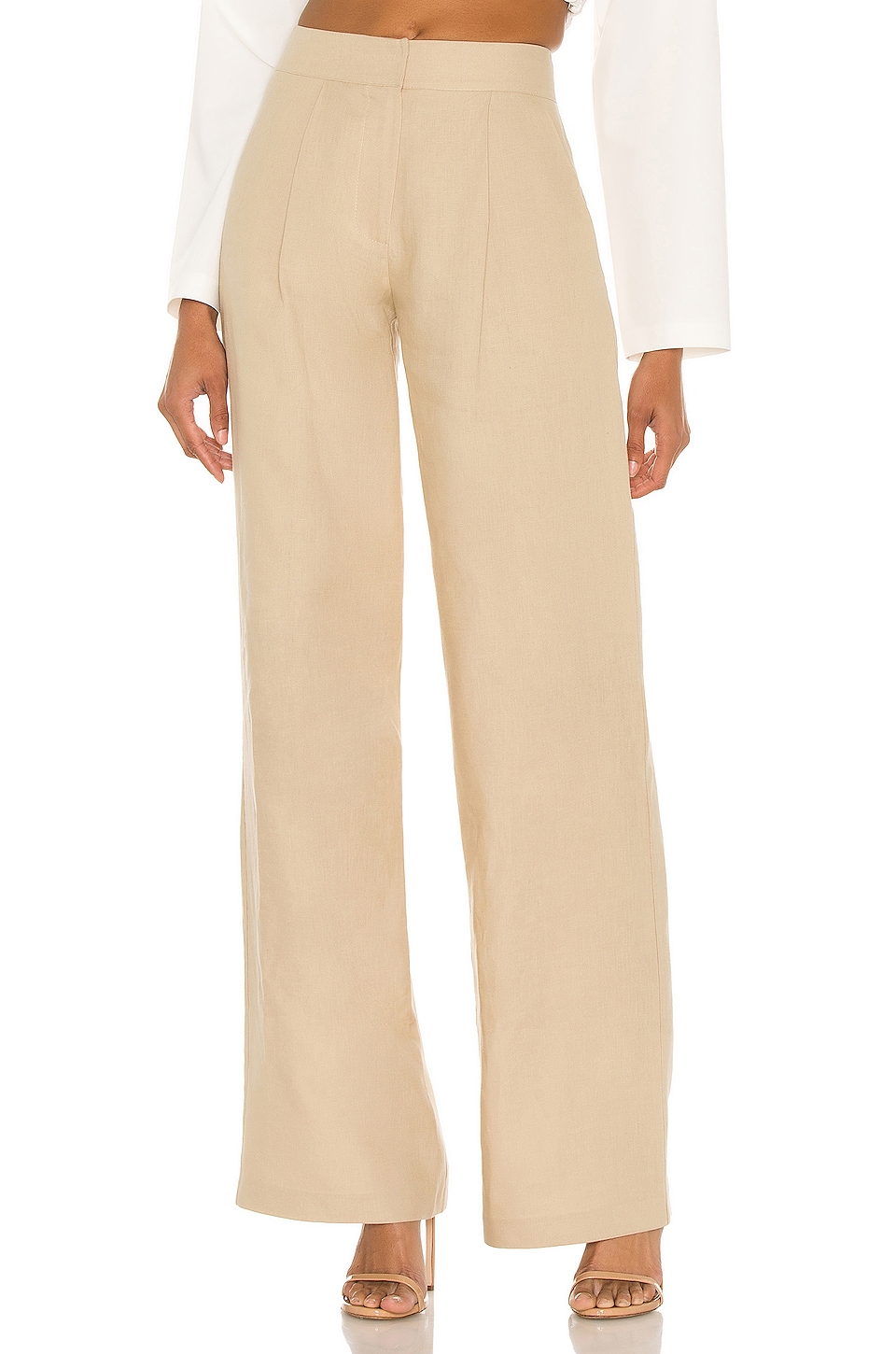 SELMACILEK Wide Leg Linen Pant in Beige | REVOLVE