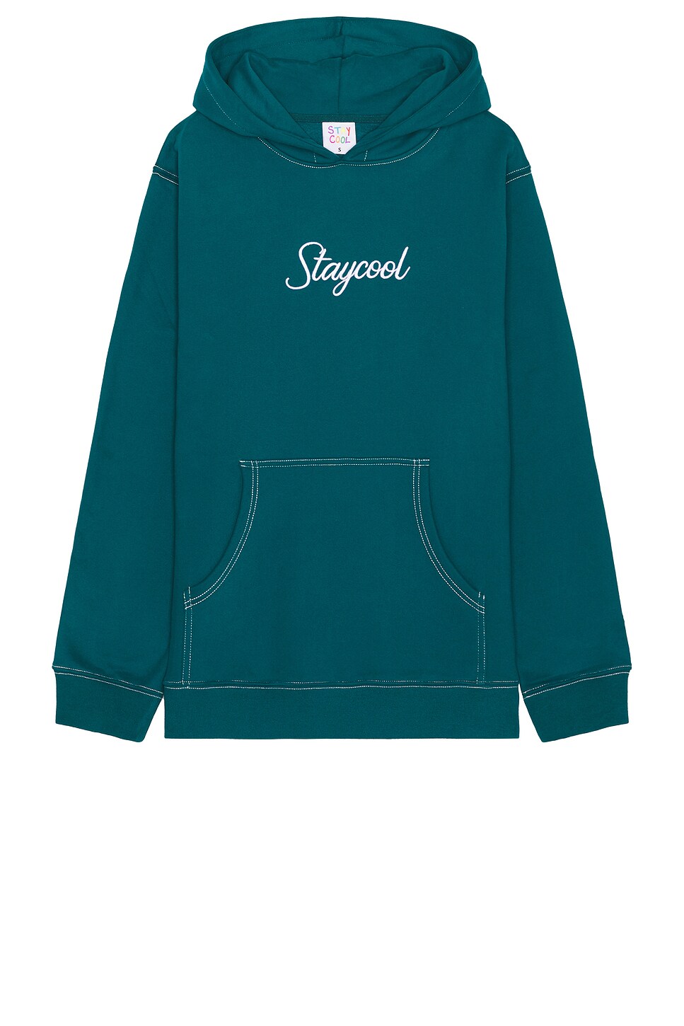 Stay Cool Script Hoodie in Teal | REVOLVE