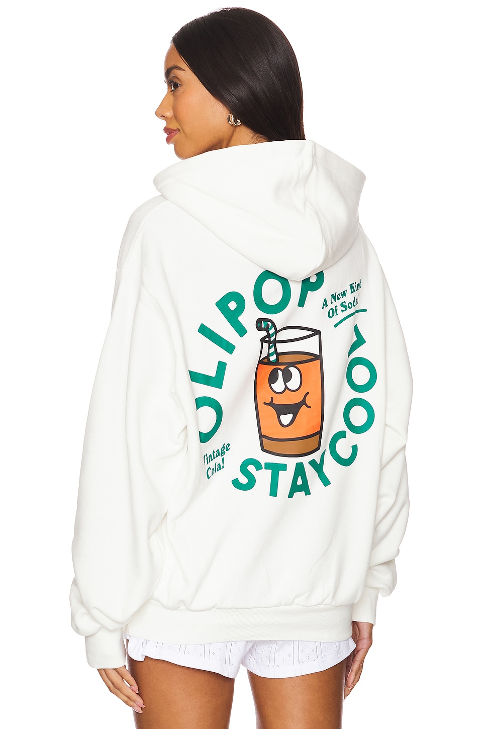 Stay Cool x OLIPOP Vintage Cola Hoodie in White | REVOLVE