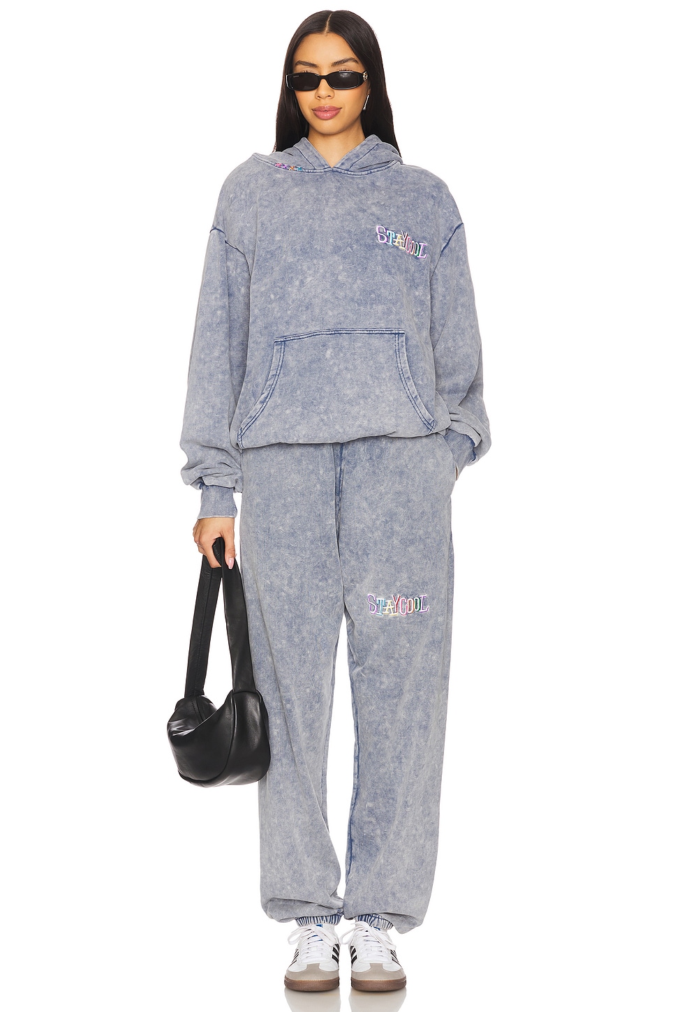 Stay Cool Tribal Acid Wash Hoodie