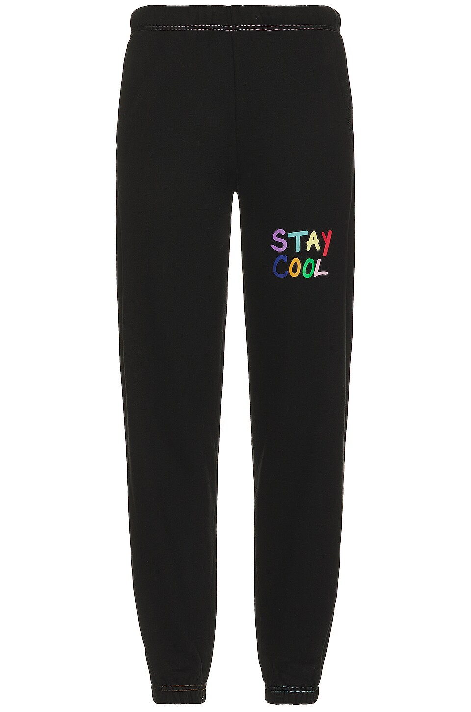 Stay Cool Puff Paint Sweatpants in Black