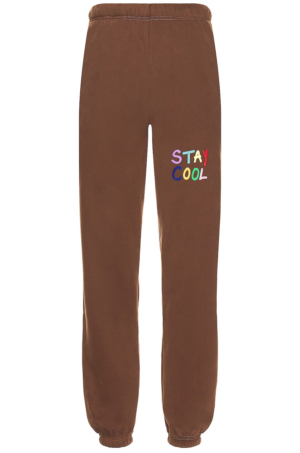 Stay Cool Puff Paint Sweatpants in Brown