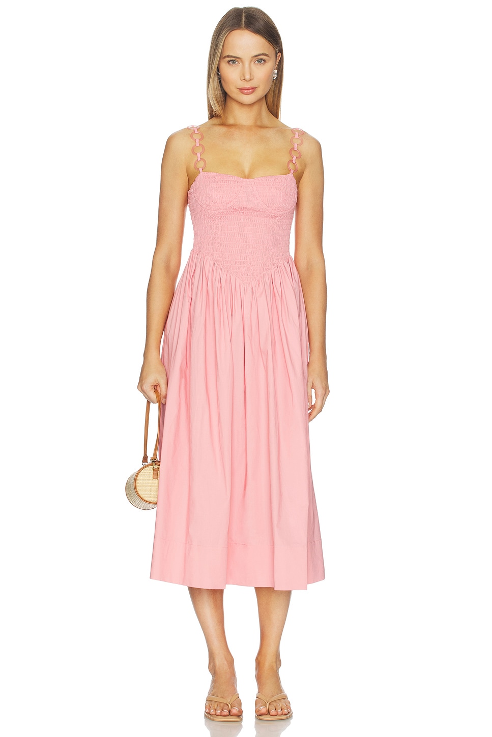 light pink revolve dress Saudade Rossi Dress in Light Pink