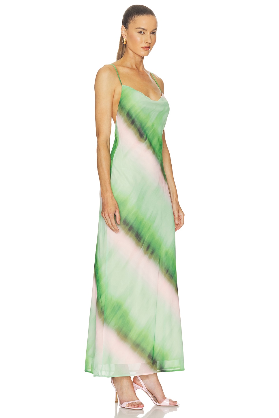 Biancha Cowl Cross Back Maxi Dress - thumbnail 3