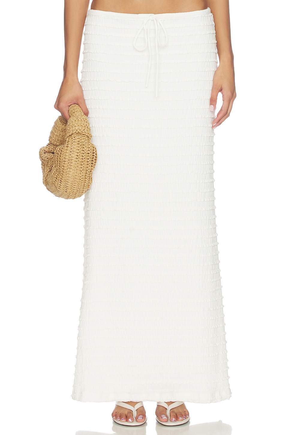 Adalee Ruffle Texture Maxi Skirt