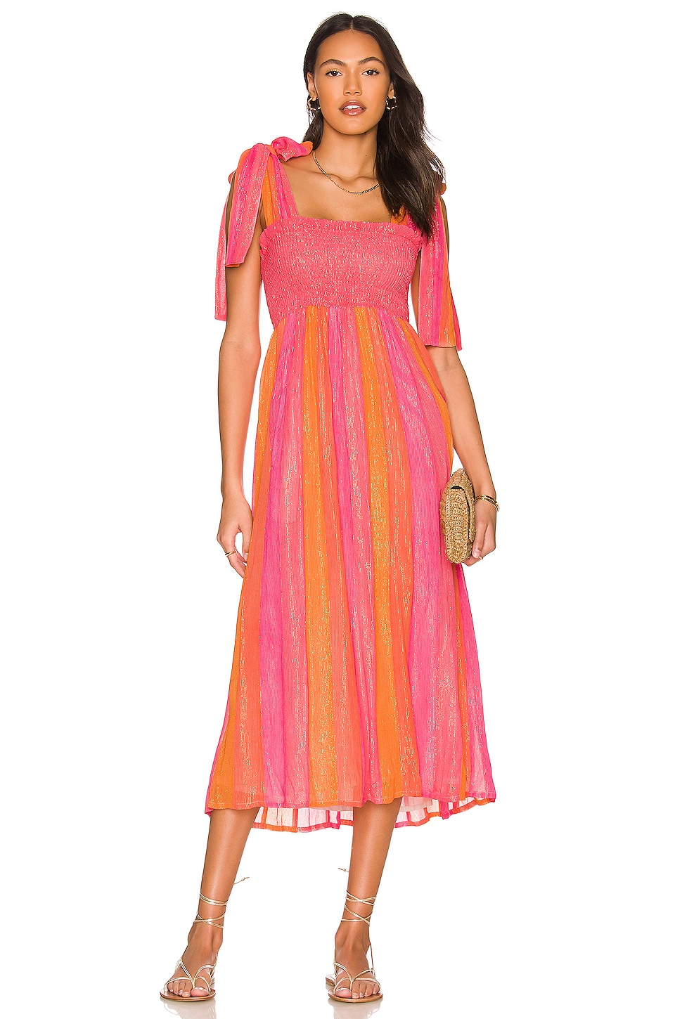 Sundress Melina Dress in Marbella Mix Neon Girl