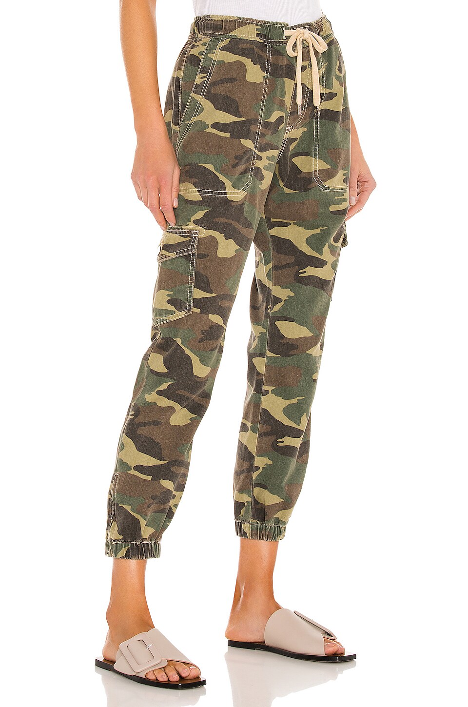 sundry camo zip jogger