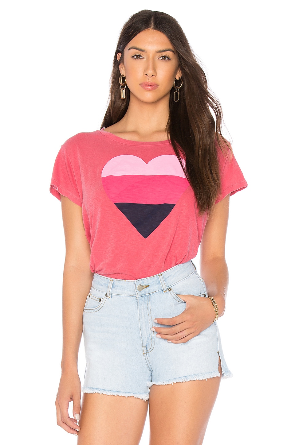 SUNDRY Heart Vintage Tee in Pigment 