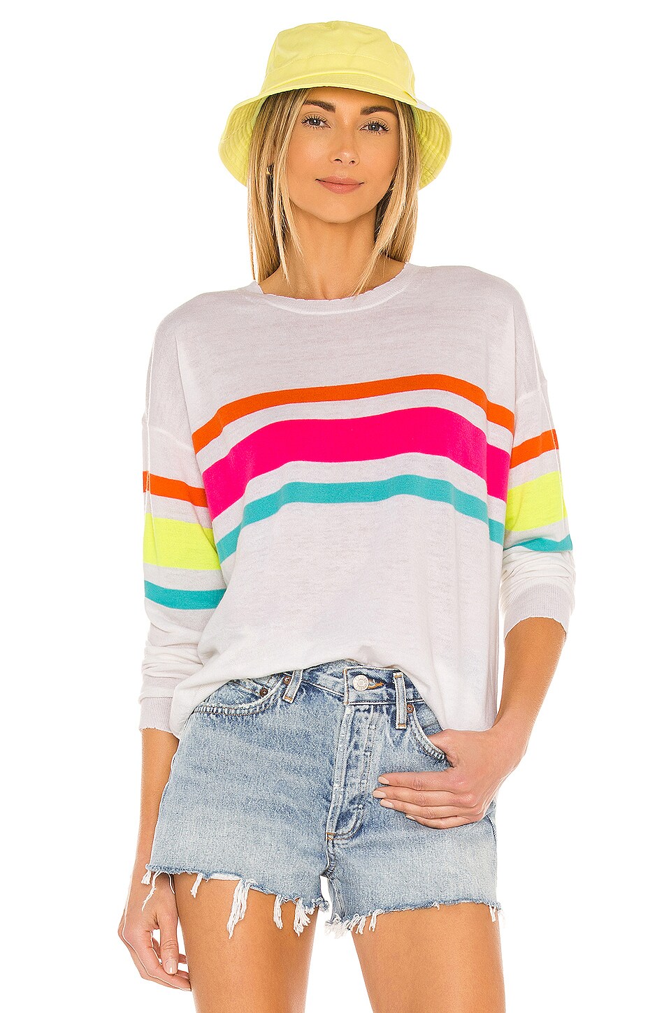 sundry multi stripe pullover