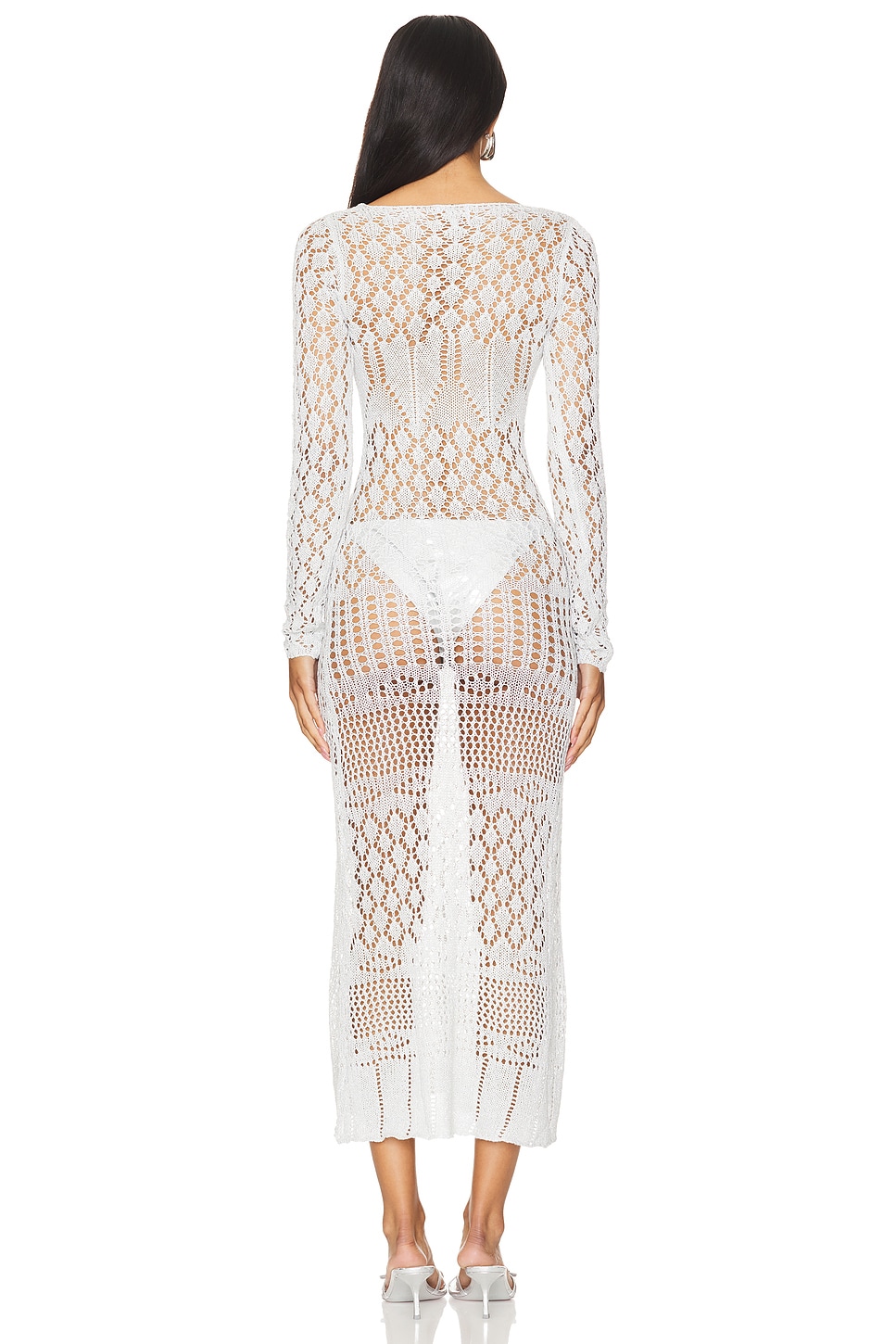 knee length dresses for ladies SNDYS Milo White Knit Dress