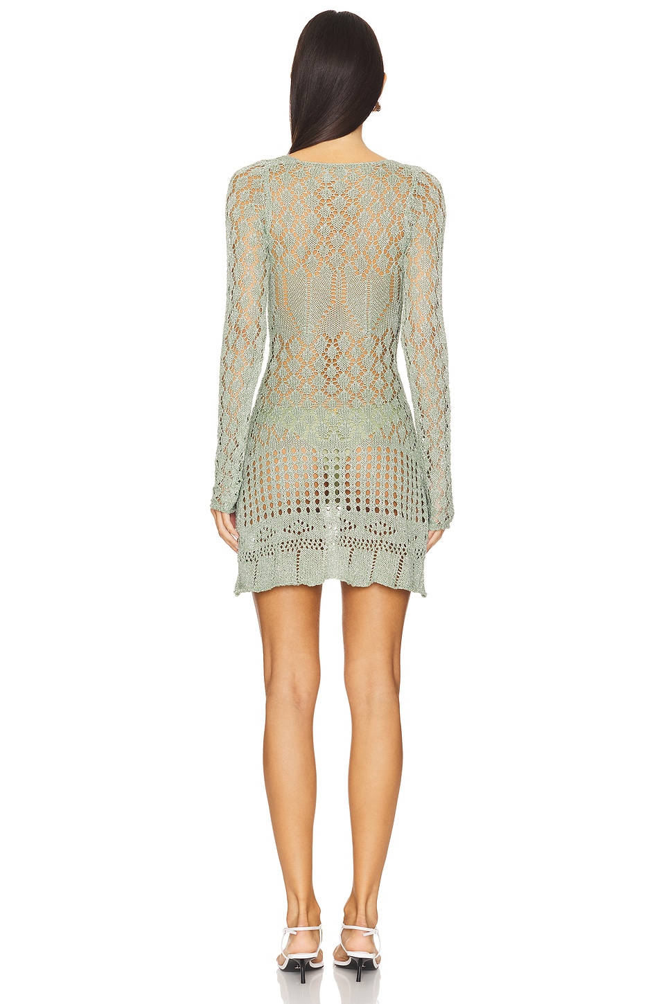 SNDYS - Long Sleeve Crochet Mini Dress | Plush