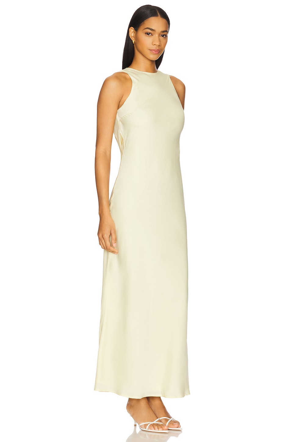 knee length dresses for ladies Mew Mews Liora One Shoulder Sequin Crystal Maxi Dress