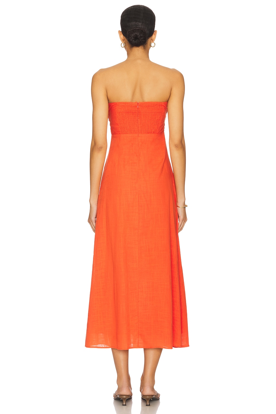 revolve orange strapless dress House of Harlow X Revolve Ira Mini Dress, Size S Burnt Orange Slip