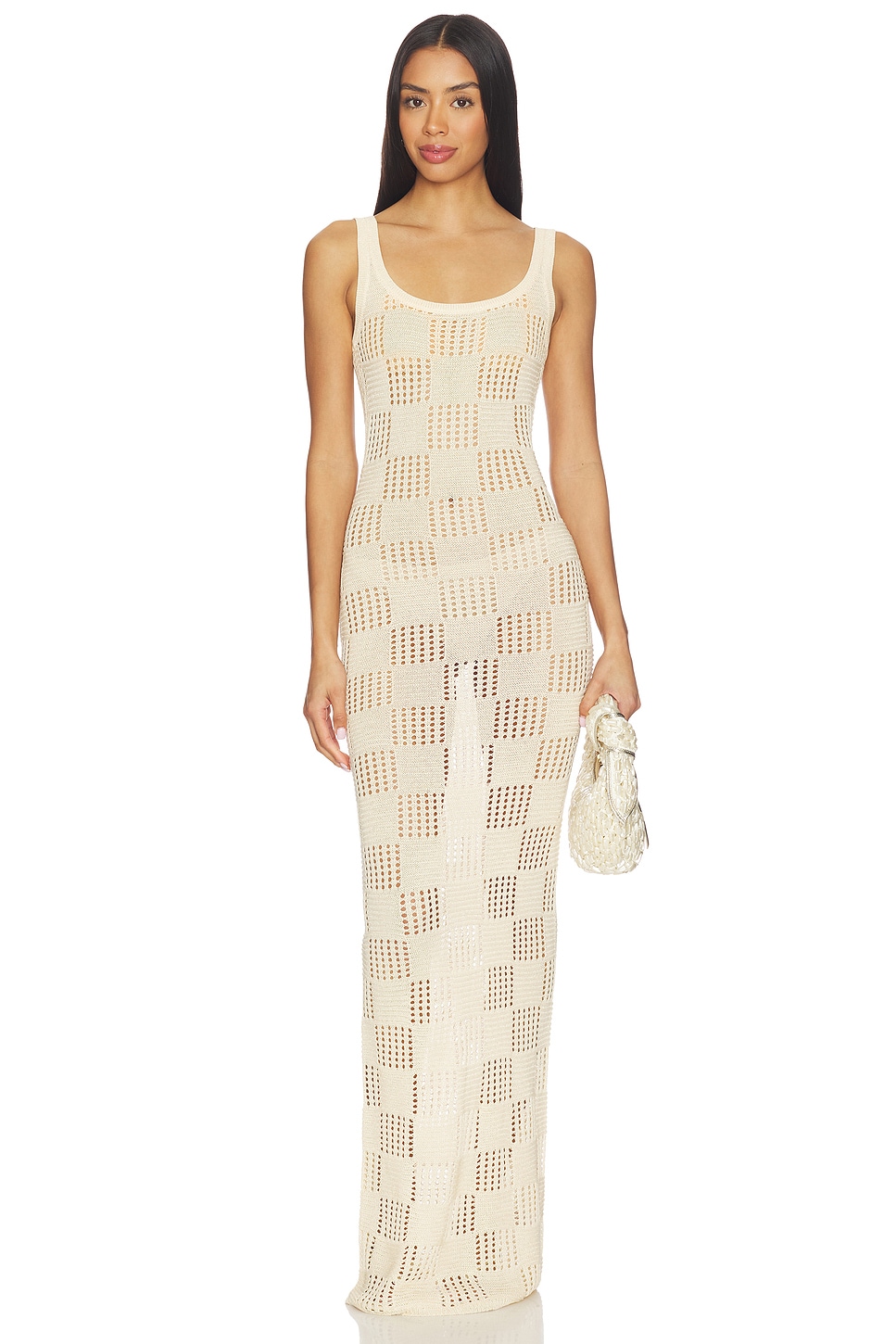 SNDYS - Breanna Crochet Shimmer Maxi Dress | Plush