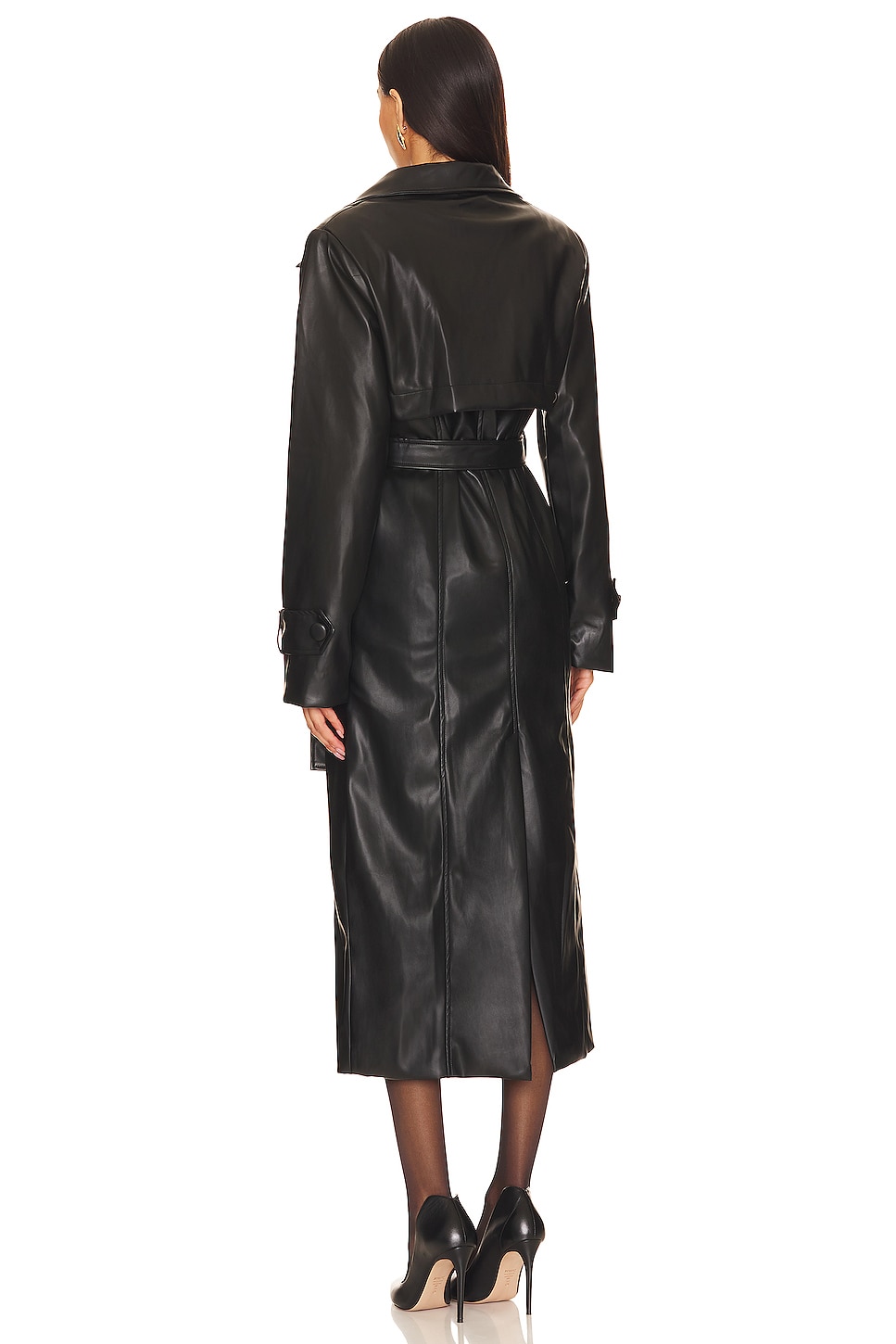 Tyra Faux Leather Trench
