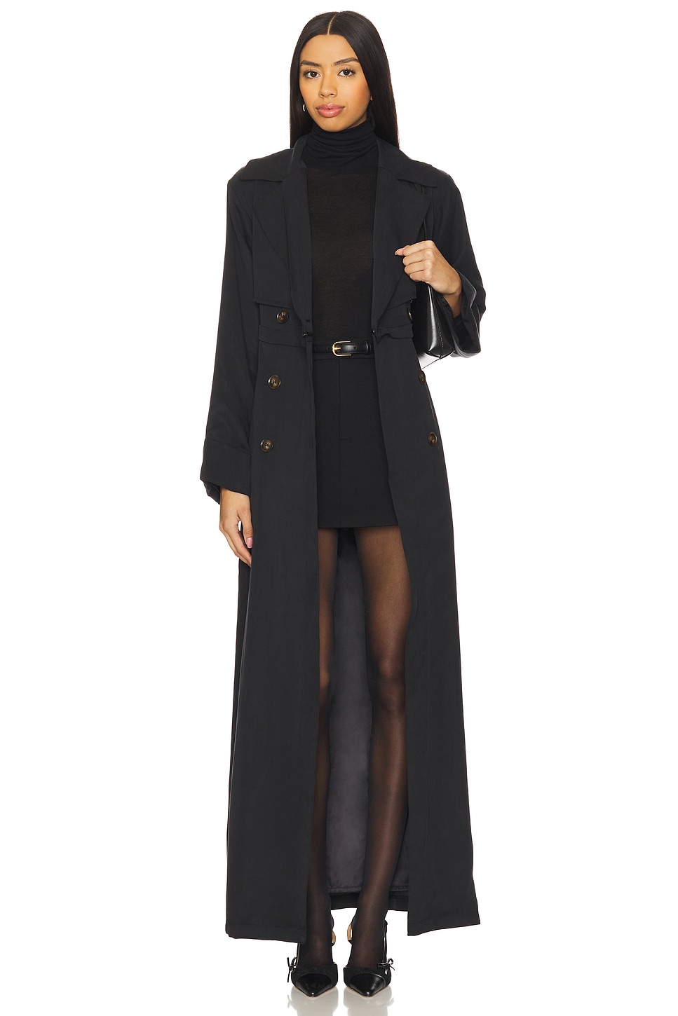 ★HACIE★  DOWN TRENCH COAT [BLACK] SNDYS Victoria Detachable Floor Length Trench in Black | REVOLVE