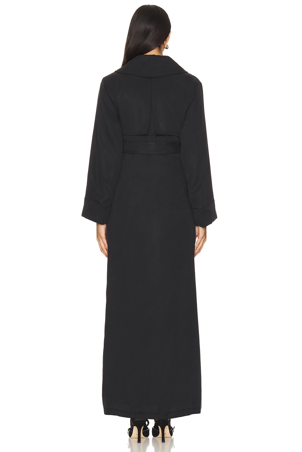 SNDYS Victoria Detachable Floor Length Trench in Black | REVOLVE