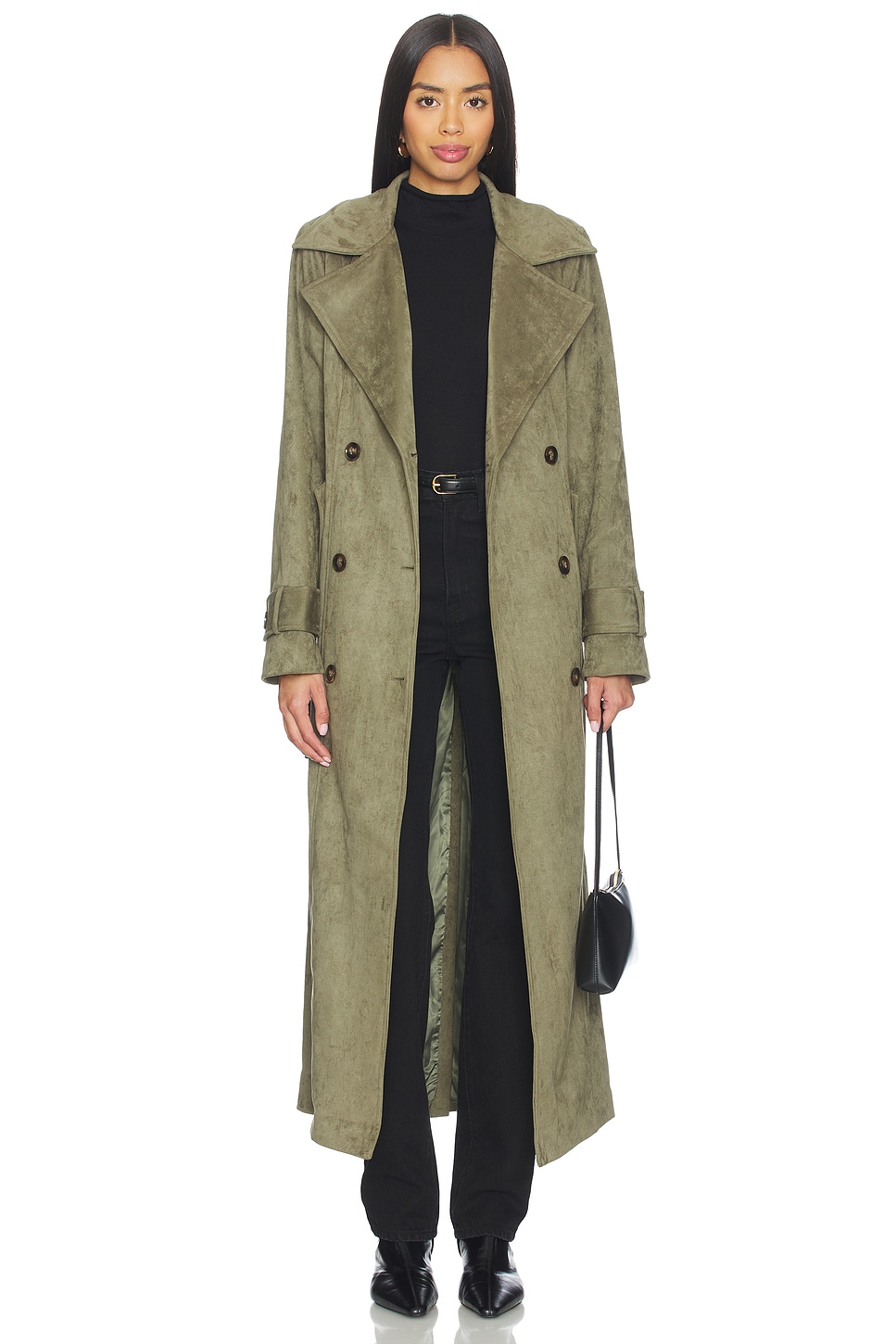 SNDYS - Sutton Faux Suede Trench Coat | Plush
