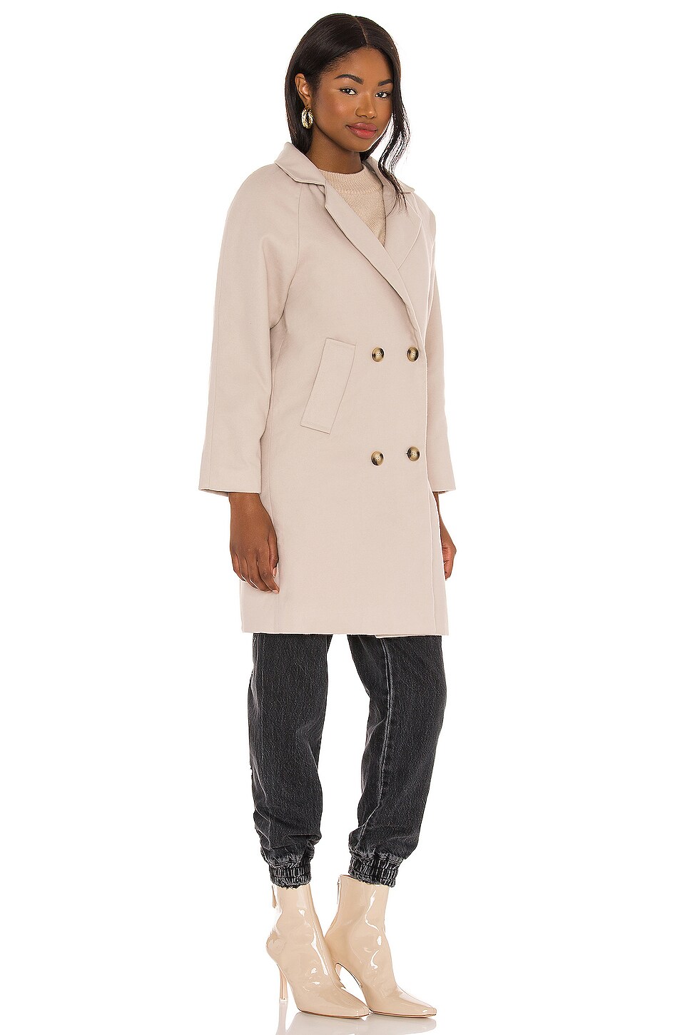SNDYS Chicago Coat in Stone REVOLVE