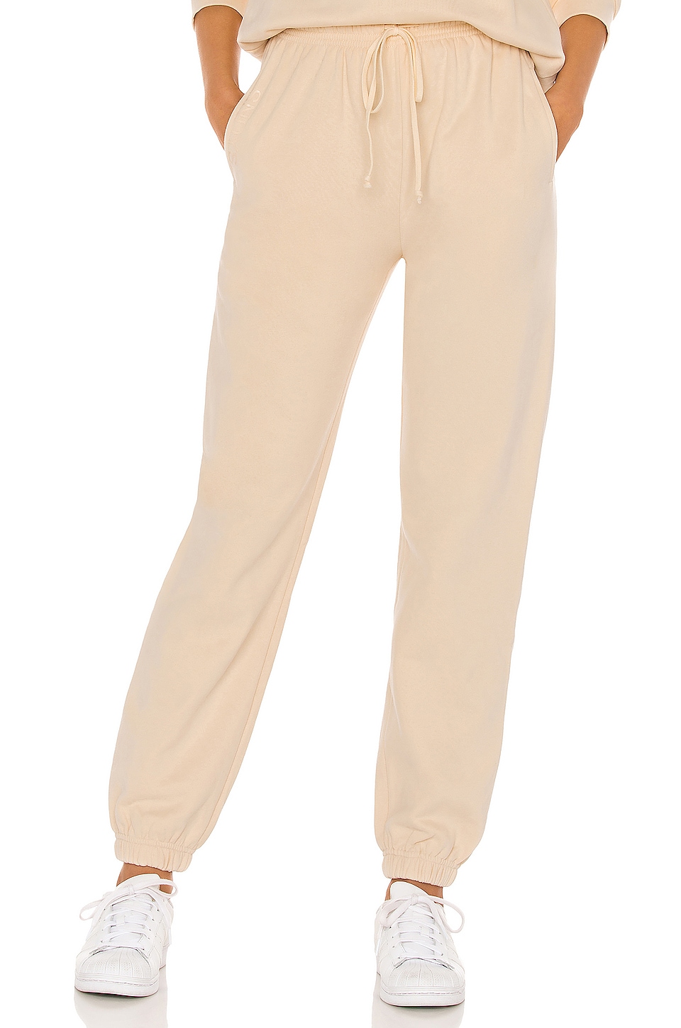 SNDYS LOUNGE Luxe Sweatpants in White | REVOLVE