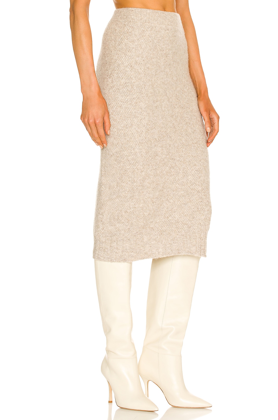SNDYS Late Lunch Knit Skirt in Stone