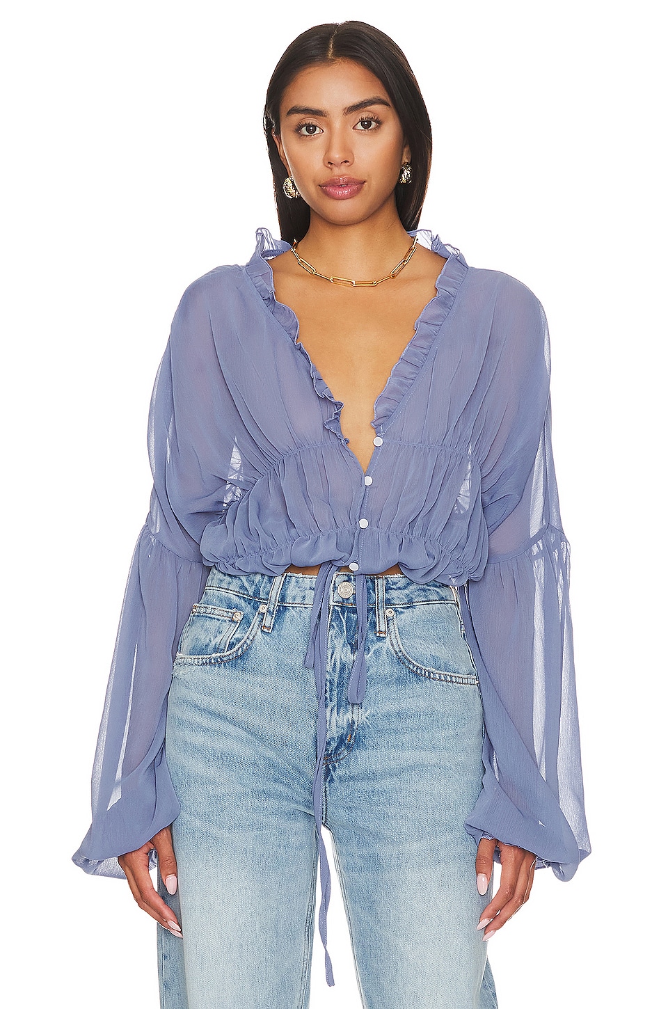 SNDYS X Revolve Bali Top en Periwinkle