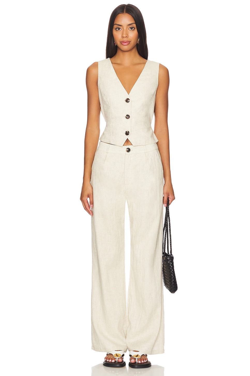 SNDYS Allegra Linen Vest in Natural | REVOLVE SNDYS Allegra Linen Vest in Natural | REVOLVE