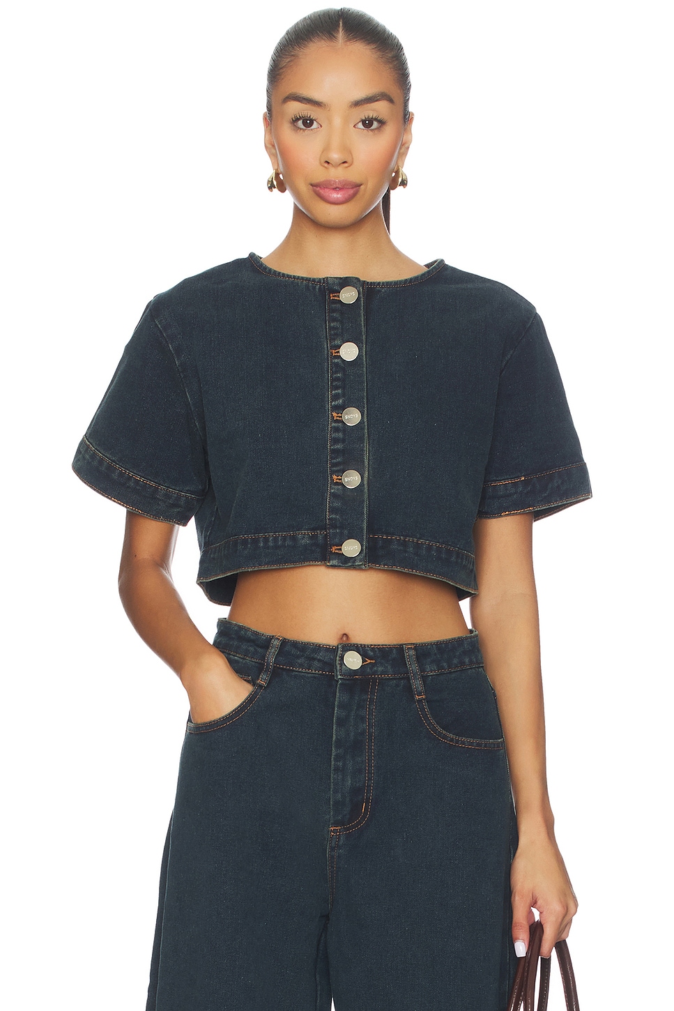 Revolve Tilla Denim Top