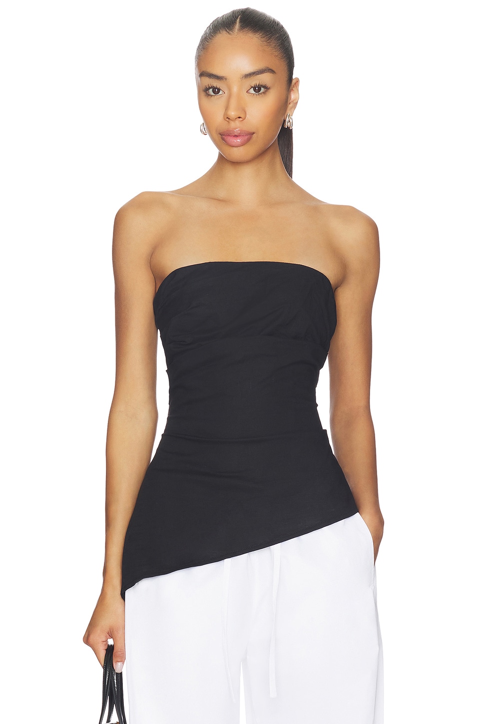 asymmetrical dress top Asymmetrical Mesh Overlay Tank Top main image 1