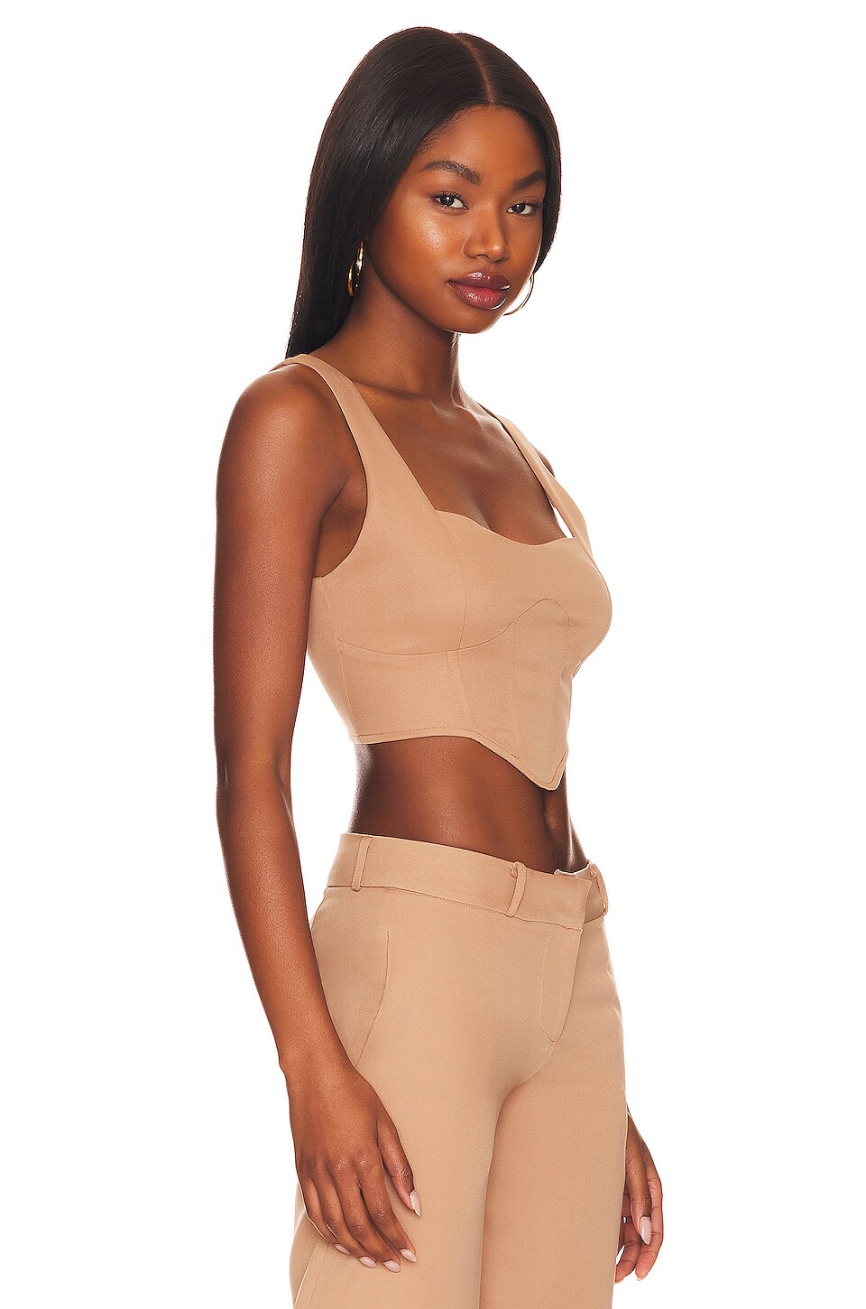 SNDYS x REVOLVE Anya Corset Top in Beige