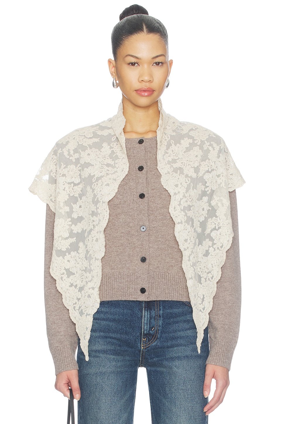 Kirra Lace Cardigan With Scarf - thumbnail 2