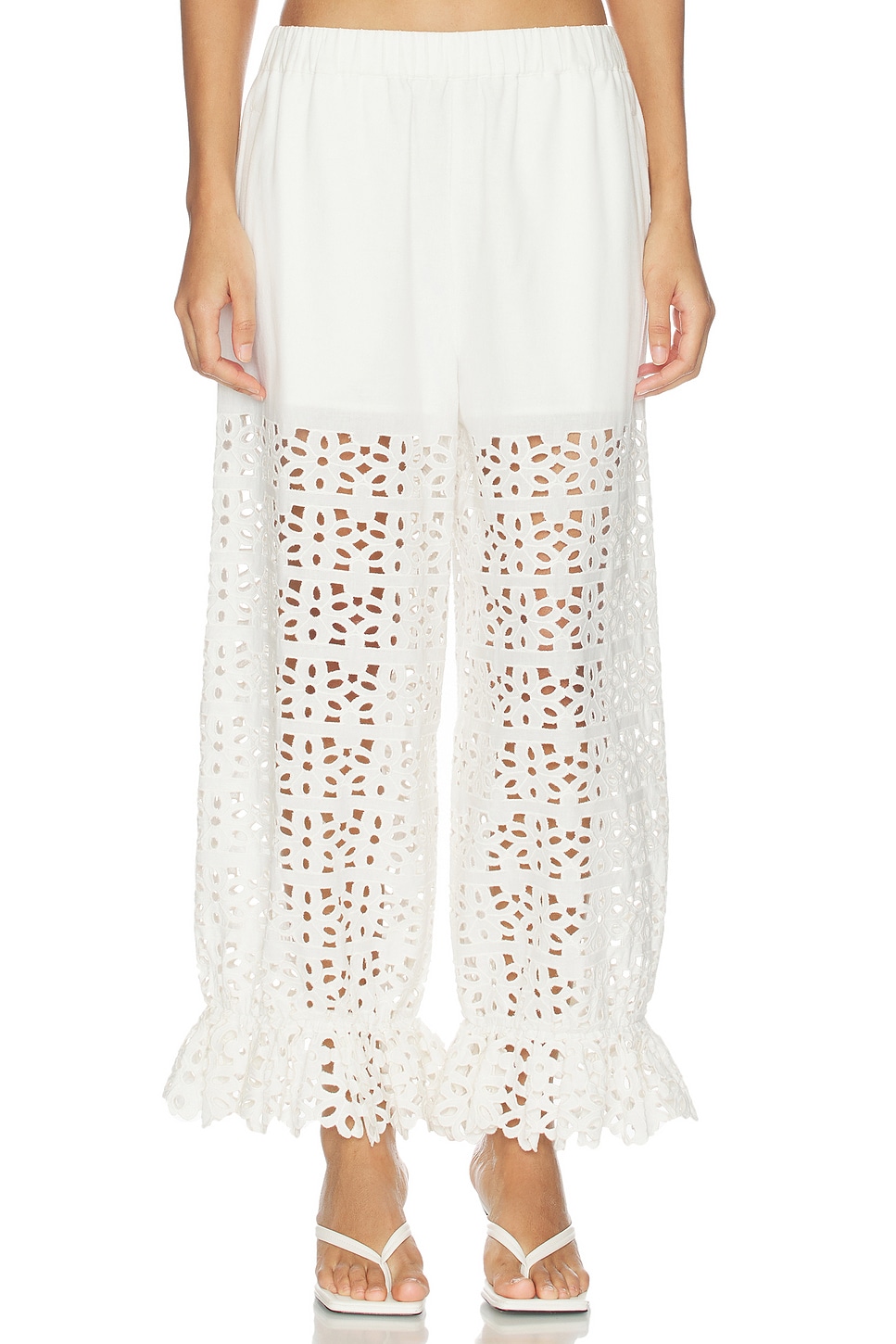 Leila Eyelet Pants - thumbnail 2