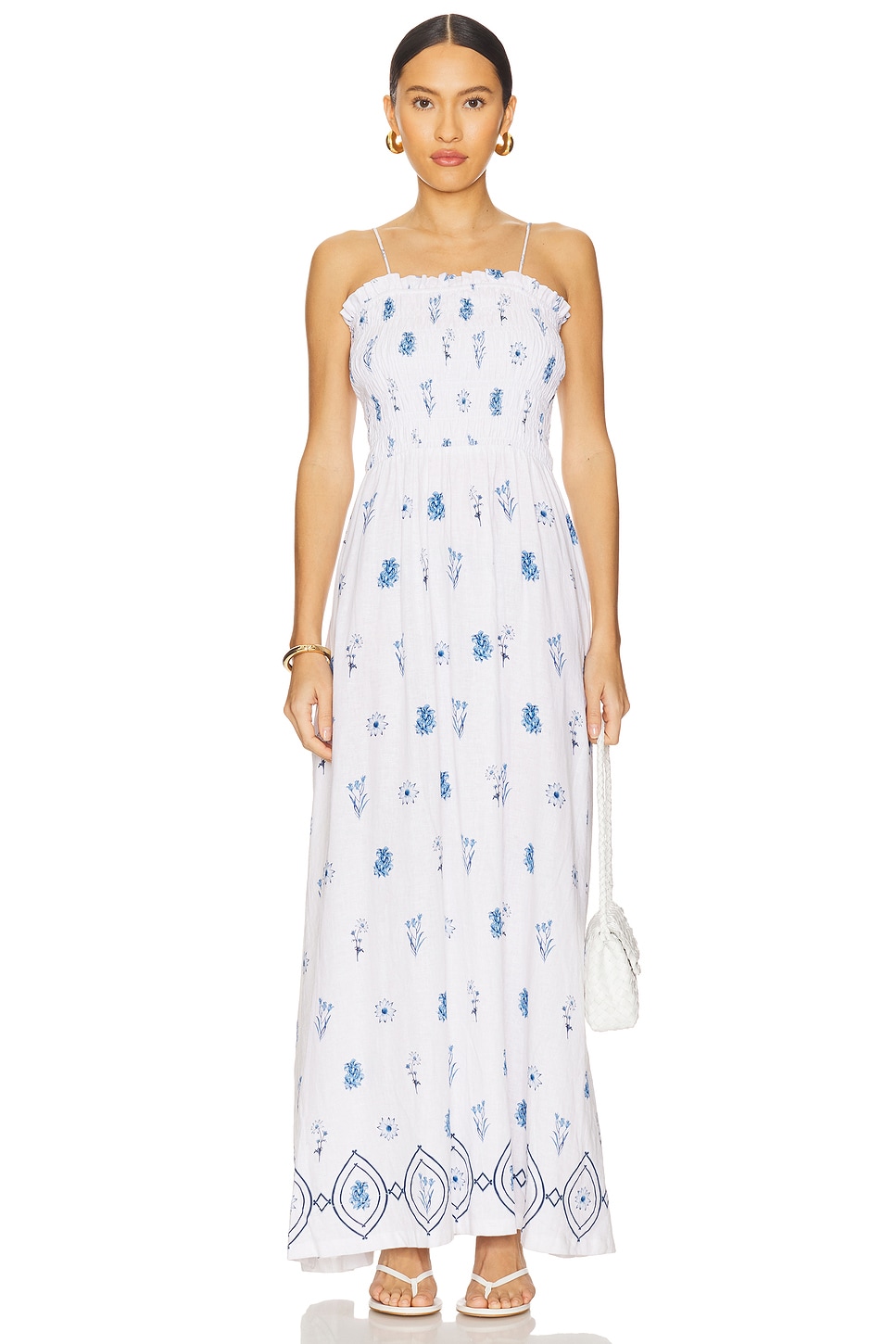 sleeves long dress Avery Long Sleeve Maxi Dress / Ivory | MESHKI