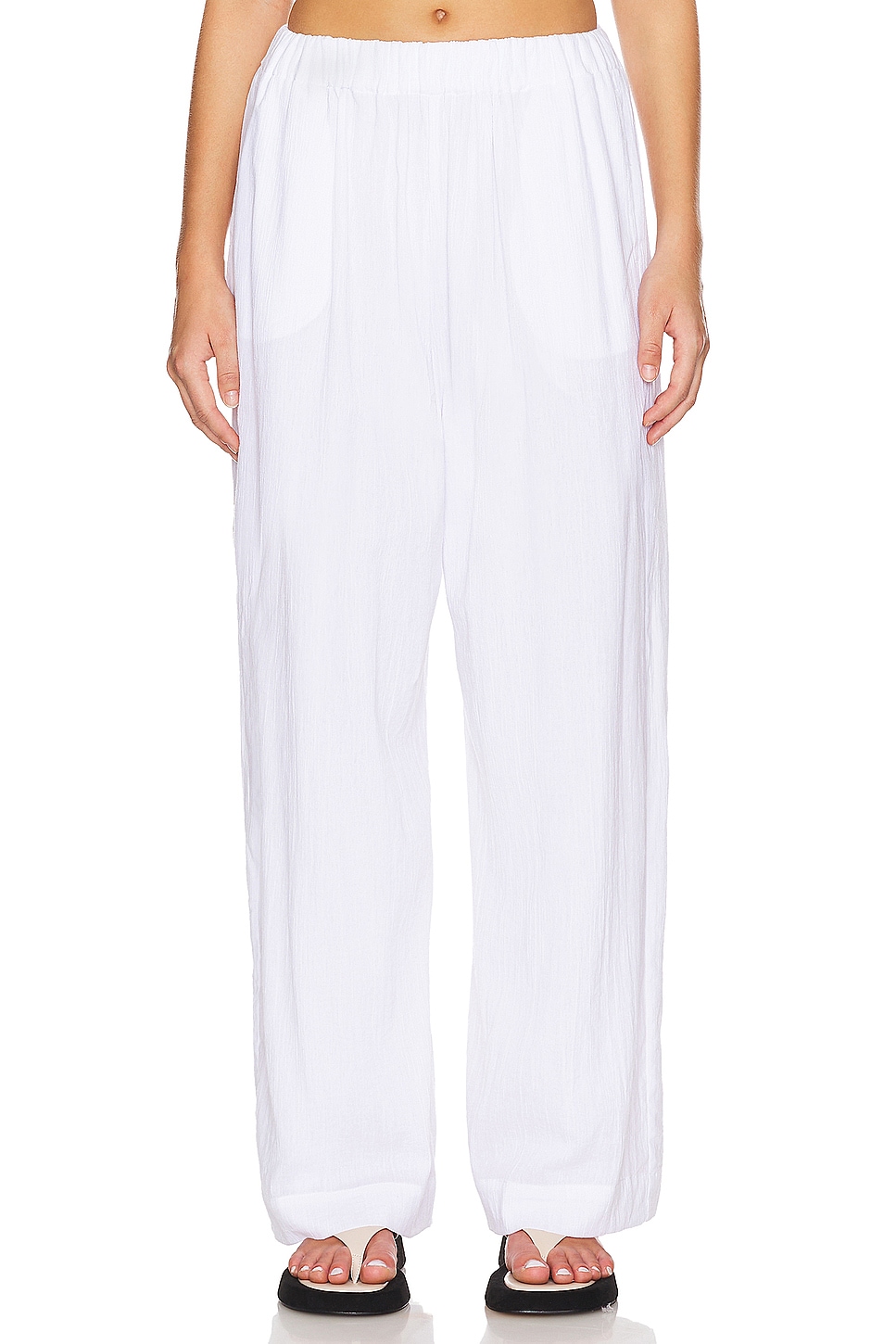 Seafolly Crinkle Beach Pant in White | REVOLVE