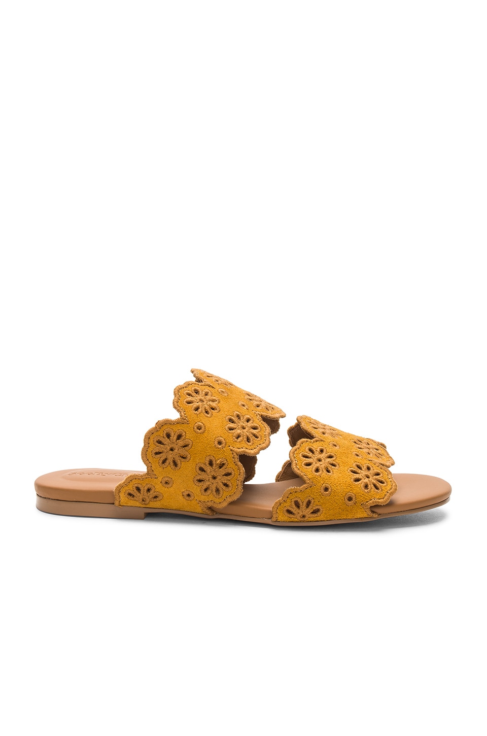 See By Chloe Eyelet Sandal in Curry | REVOLVE